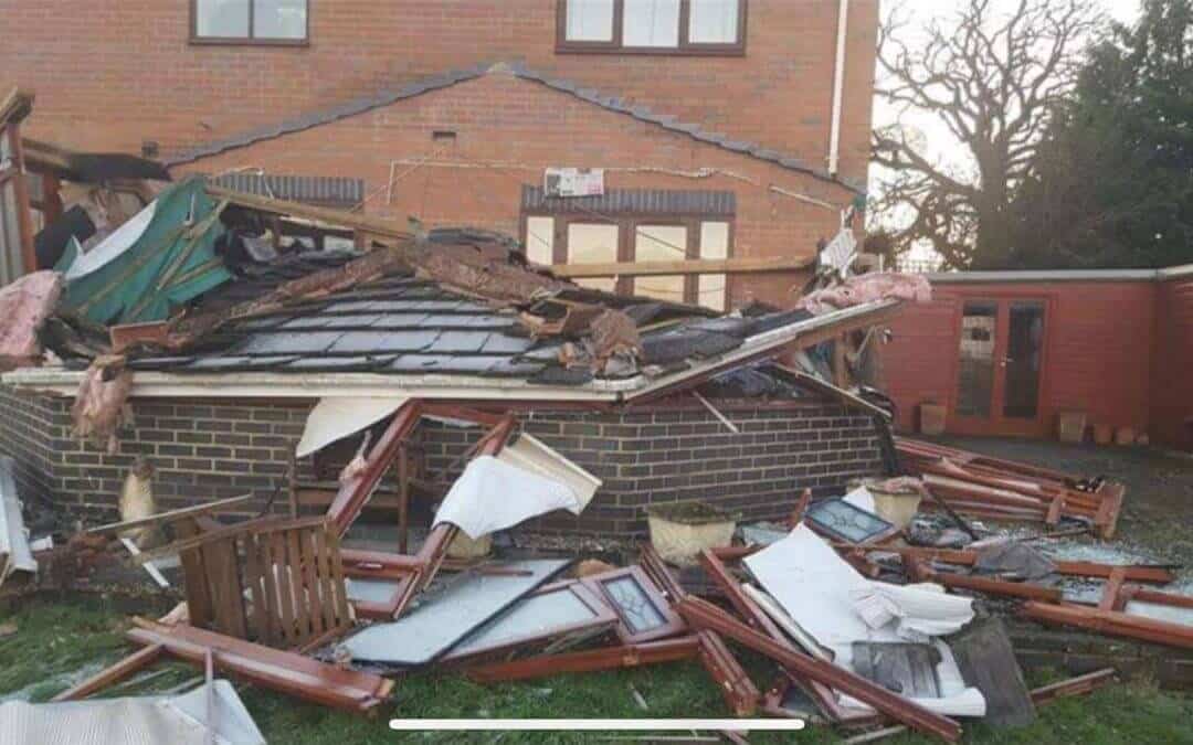 Wrap Around Conservatory Collapsed